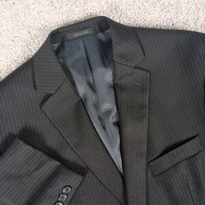 Joseph Abboud 42R 36x31 Blue Pinstripe Mens Suit